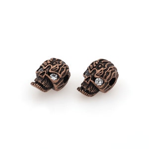 carved skull spacer beads, skull spacer beads, antique skull spacer beads,bracelet necklace spacer beads,DIY jewelry making supplies 10x14mm