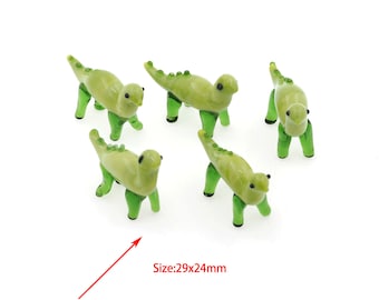 5PCS, animal ornaments, dinosaur ornaments, dinosaur small decorations, DIY bracelet necklace supply, 29x24mm