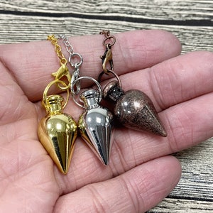 Metal pendulum,gyroscopic pendulum,uniquely designed copper metal tapered point opens the pendulum for divination and meditation34.5x14x14mm