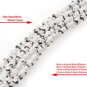 Chinese style ceramic beads, gifts for her, flower pattern art ceramic beads,handmade ceramic beads, necklace making, DIY crafts 6/8/10/12mm
