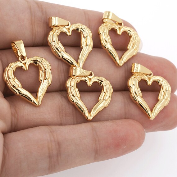 Buy Gold Heart Necklace, Openwork Heart Pendant, 18k Gold Filled
