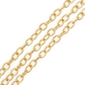 1 m, 18K gold filled Schlüsselbeinkette, ovale Kette, trendige Messing Kette, halb fertige Halskette, DIY Armband Halskettenzubehör, 11 x 8 mm