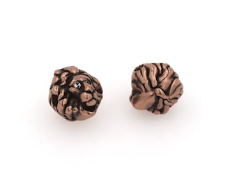 Vintage Lion Head, Lion Head Spacer Beads, Animal Spacer Beads, Lion Head Bracelet, Lion Charm,DIY Jewelry Making Supplies 10x9