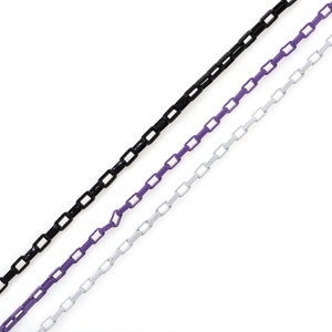 1 m, schlichte Kette, bunte Emaille Kette, Schlüsselbein Kette, halb fertige Kette, DIY Armband Halskettenzubehör, 3 x 5 mm