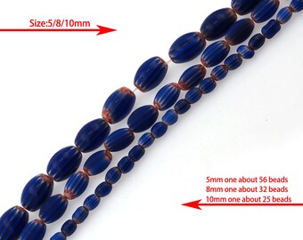 Spherical ceramic beads, holiday gifts, glazed ceramic beads, art ceramic beads, striped ceramic beads, necklace making, DIY crafts 5/8/10mm