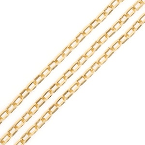 1 m, 18K gold filled kubanische Kette, zarte Kette, Schlüsselbein Kette, halb fertige Halskette, DIY Armband Halskettenzubehör, 8 x 5 mm