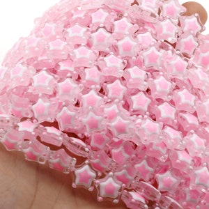 33pcs a string, star-shaped beads, glass lampwork beads, shiny beads, bracelet beads, opaque small beads, DIY jewelry making, 12x12x5.5mm