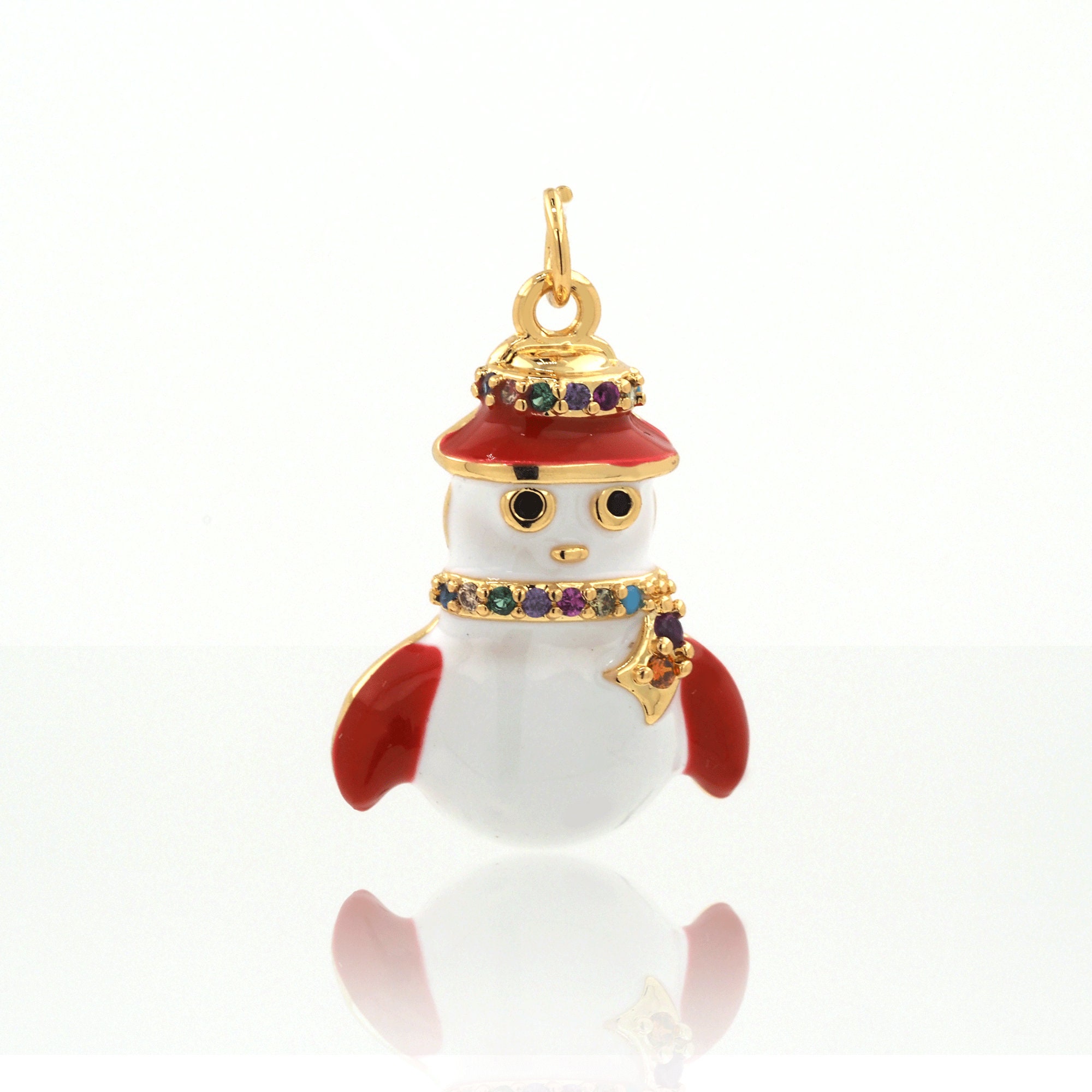 Décoration De Noël En Acrylique Bonhomme De Neige 6 Pièces, Pendentif