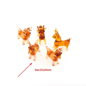 5pcs, animal beads, plum deer beads, plum deer ornaments, Murano glass beads, DIY bracelet necklace supplies, 25x24mm