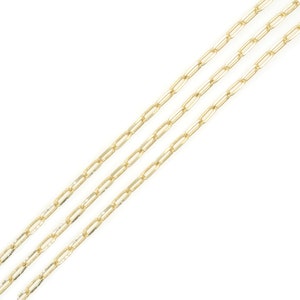 1 m, 18K vergoldete schlichte Kette, zarte Kette, trendige Schlüsselbeinkette, halb fertige Halskette, DIY Armband Halskettenzubehör, 7 x 3 mm