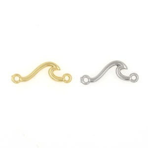 Wave connector Bracelet connector 18K gold plated wave connector Simple accessories DIY jewelry