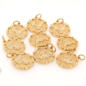 Cute Angel Necklace,18K Gold Filled Round Angel Pendant, Micropavé CZ Angel Charm, DIY Jewelry Accessories 15x22x2mm