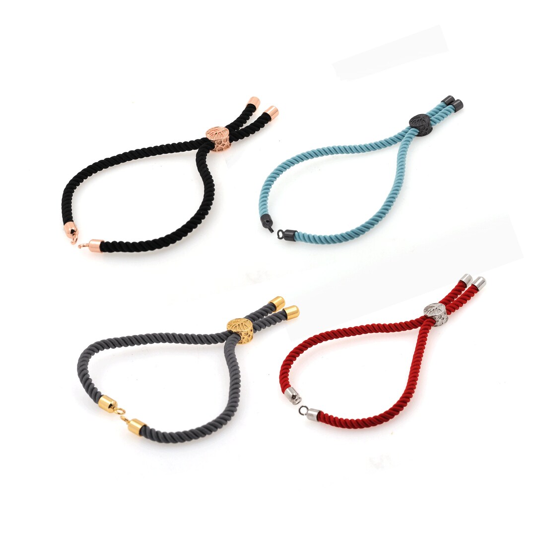 10pcs, Wishing String Bracelet, Adjustable Bracelet With Slider, Lucky