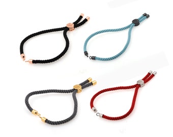 10pcs, Wishing String Bracelet, Adjustable Bracelet with Slider, Lucky String Bracelet, DIY Semi-Finished Bracelet 1pc Length 11.5cm