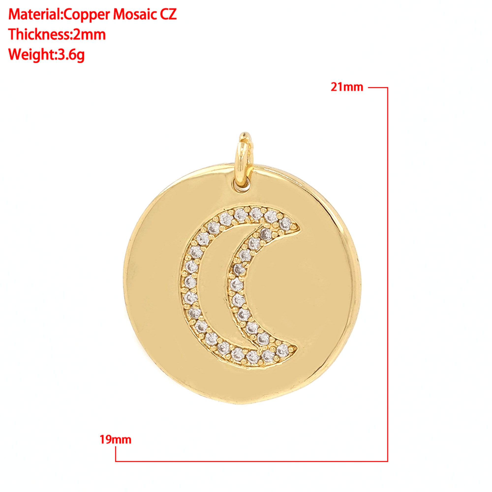 IMINI Collana con Ciondolo Moneta Rotonda Onda Marina in Acciaio Inossidabile Placcato Oro 18 Carati con Cammeo Inciso Cerchio Collane per Donne Ragazze Moda Gioielli Compleanno Regali
