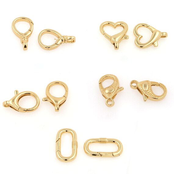 Lobster Clasp, 18K Necklace Bracelet Clasp, Hiking Clasp,spring