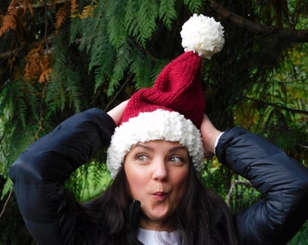 Made to order knit Santa hat