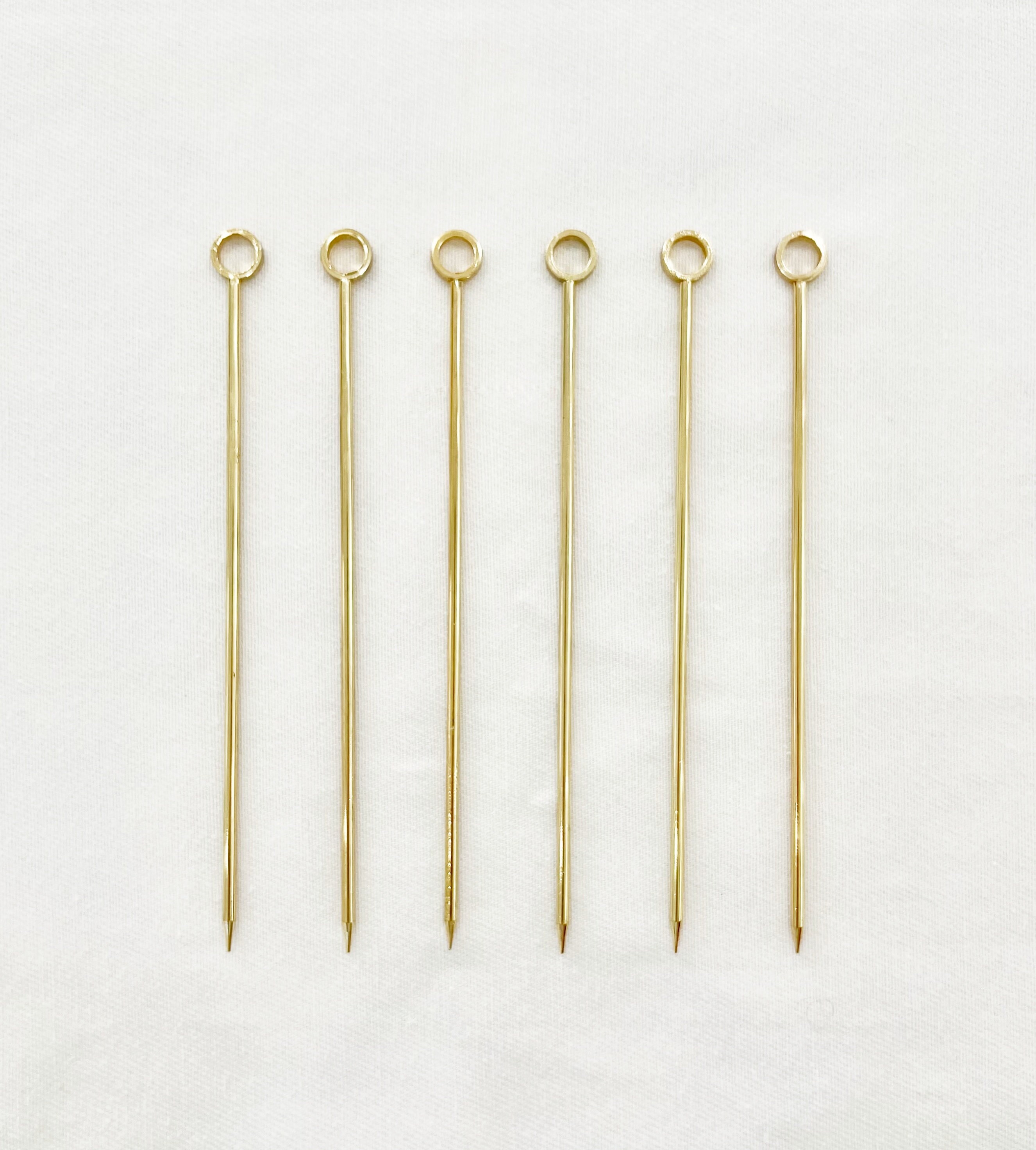 Gold Metal Cocktail Picks Set I Garnish Picks I Gold I Metal Etsy