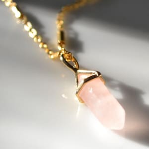 14k Gold Stone Jewelry: Labradorite, Rose Quartz & Blue Montana image 1