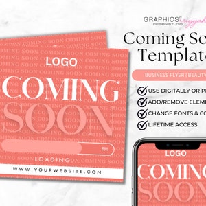 Coming Soon Flyer, Instagram Post Flyer, Grand Opening, Business Flyer, Makeup, Hair, Nails, Editable Canva Template