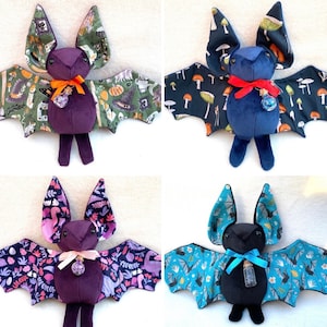 Custom Colour! - Adopt-a-bat Plush Bat - Handmade plush bat collectable toy - Support wildlife rescue