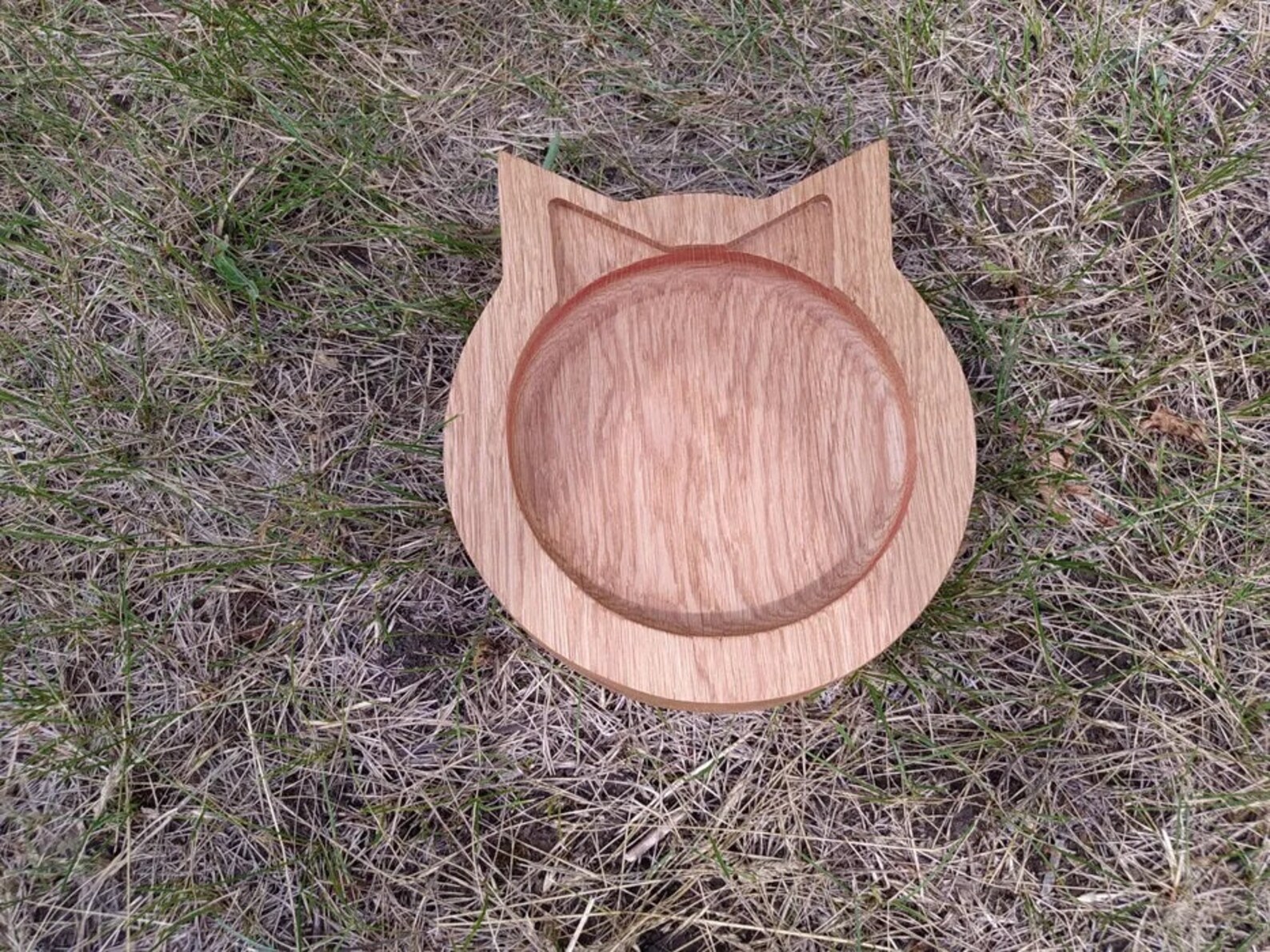 Set of 2 pcs. High-quality handmade wooden pet food plate | Etsy