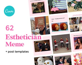 ESTHETICIAN Meme Templates for Instagram