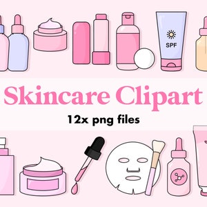 ESTHETICIAN Skincare Clipart | Canva Editable for Small Beauty Aesthetics Businesses