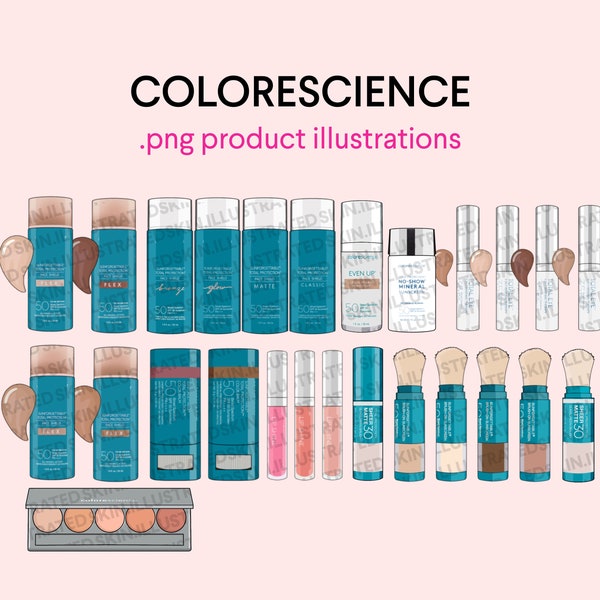 Colorescience Product Clip art | Swatches Illustration Pack
