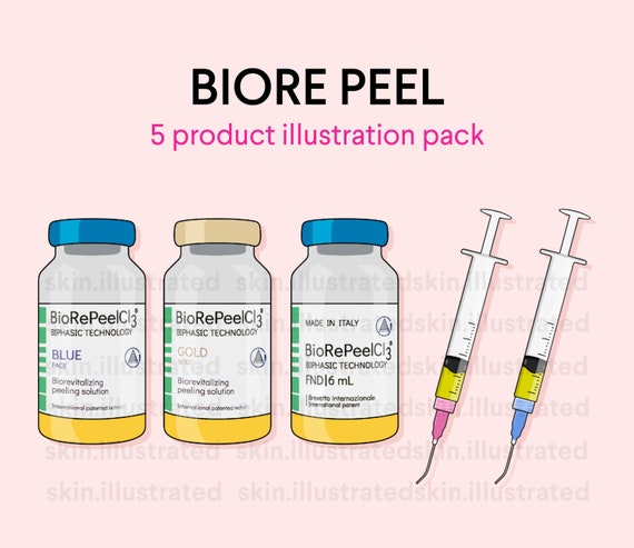 Biore Peel Illustration Pack for Estheticians - Etsy