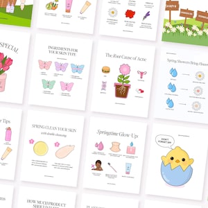 FRÜHLING Kosmetik Post Graphik Vorlage | Canva, Social Media, ready-to-post, Hautpflege, Beauty, Medspa, Schnelldownload