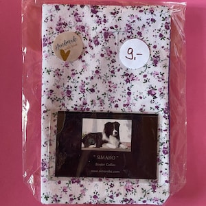 EU Vaccination Passport Cover Dog and Cat Lavender and Flowers