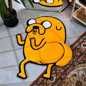 Tapete de desenho animado fofo e tufado, tapete de cachorro engraçado de desenho animado, ideia de presente, tapete de pelúcia, tapete de personagem de desenho animado