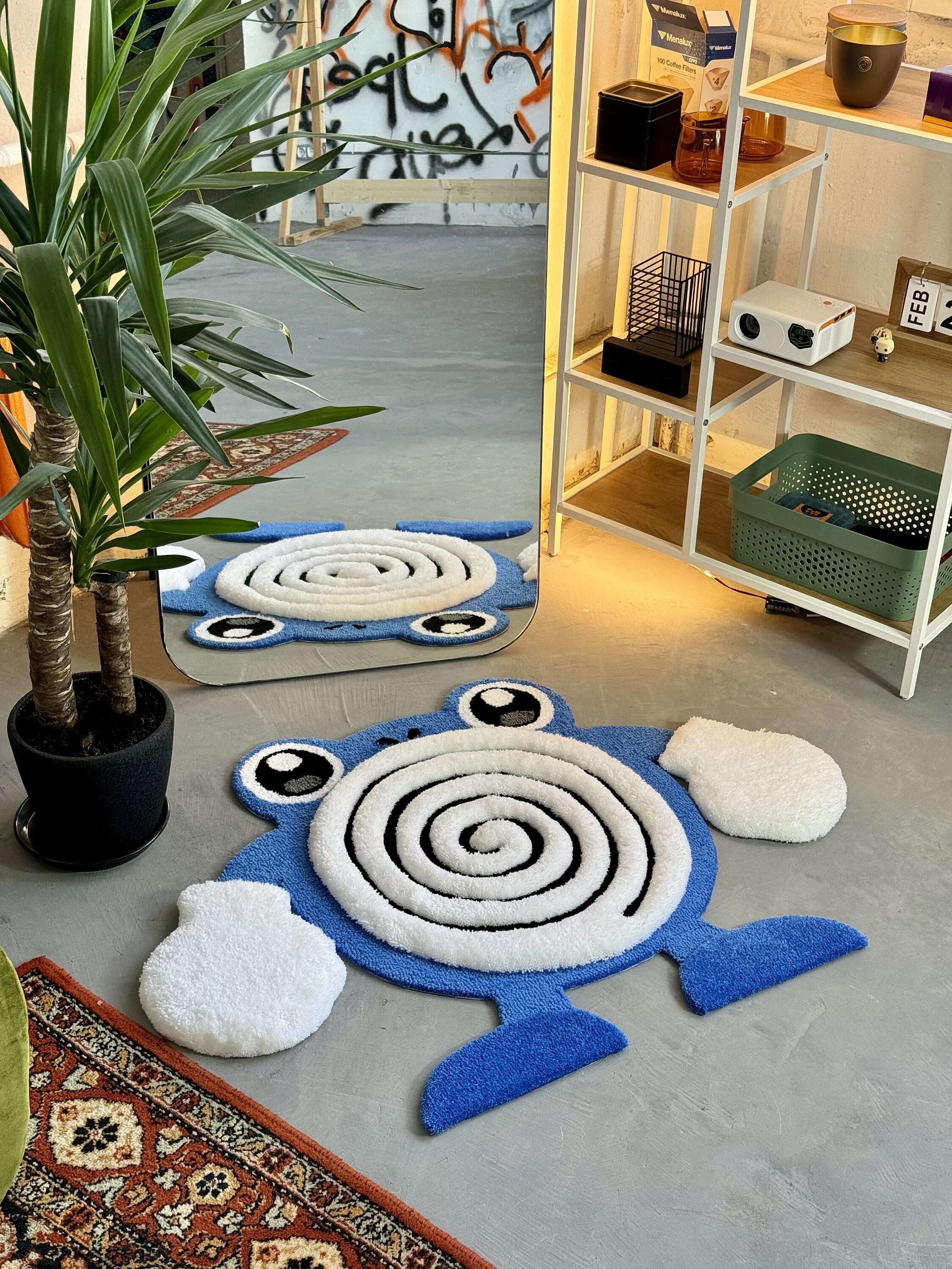Area Tuft Rug Tufted Fluffy Rug, Soft Tufted Area Rug, Floor Art, Unique Personalized ...