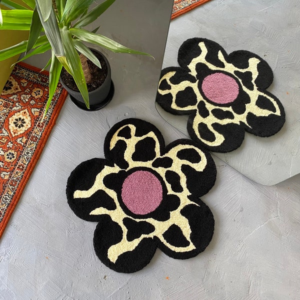 Girls Flower Rug - Etsy
