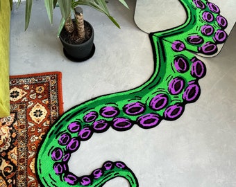 Oktopus Tentakel Teppich, Handgemachter Teppich