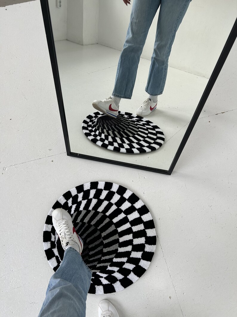 Black Hole 3D Area Rug Optical Illusion Decor Abstract Rug - Etsy