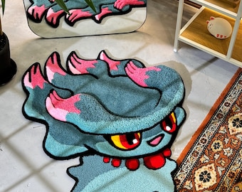 Tufted anime Rug, Tufted Area Rug, Custom Anime Character Rug, Floor Art, Unique Personalized Gift, Anime fan gift, Gift for Him