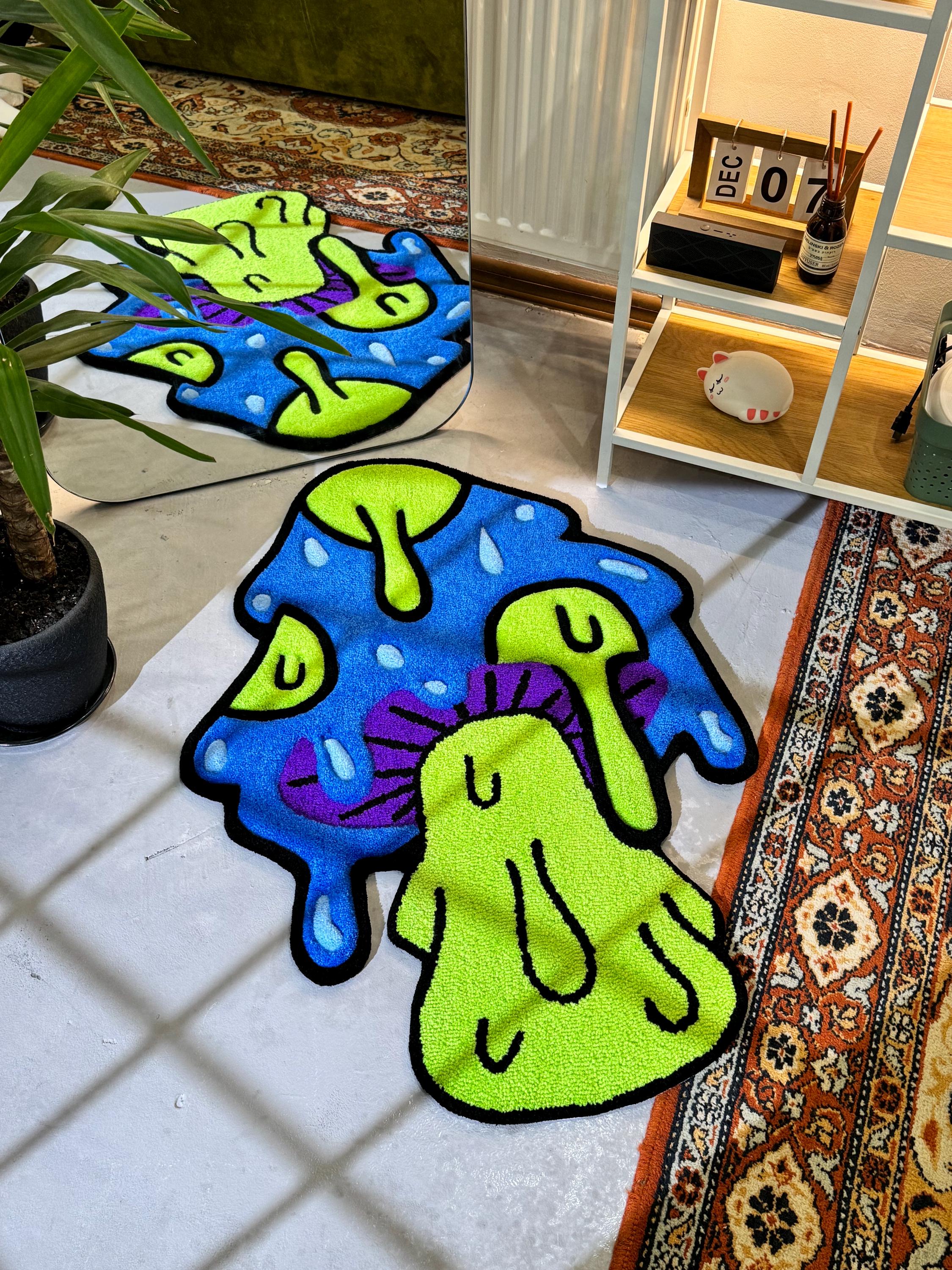 Mushroom 3d Rug, Mushroom Rug, Personalized Rug, Cute Rug, Mushroom ...