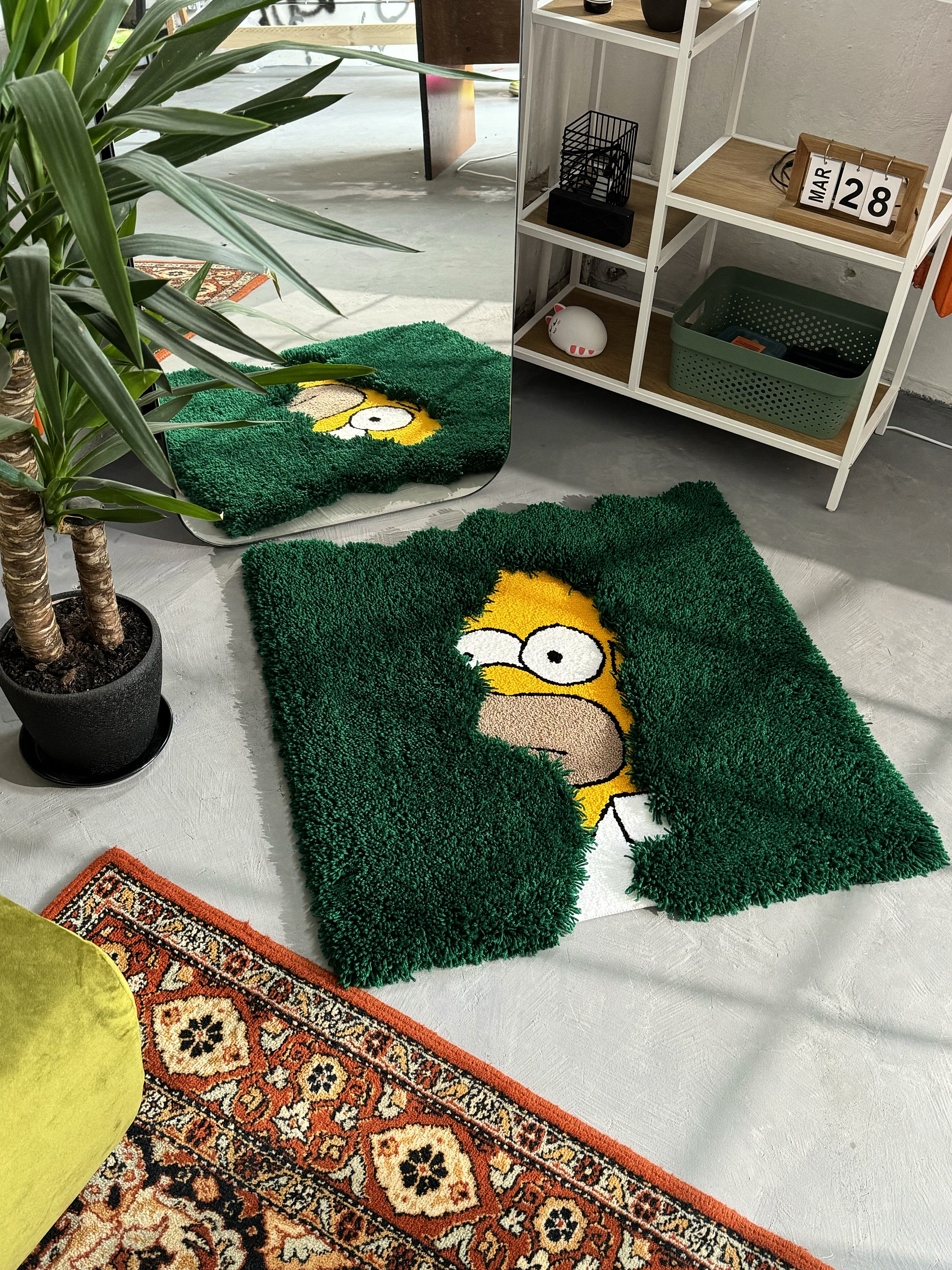 Flauschiger getufteter Cartoon-Teppich, ein lustiger und weicher Touch für Ihr Wohnzimmer oder Schlafzimmer, Geschenkidee, Weihnachtsgeschenk, Cartoon-Charakter-Teppich