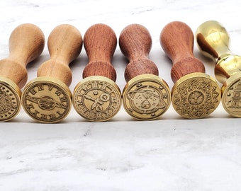 Clock & Planetary Wax Seal Stamp, Wedding Invitation Crafts