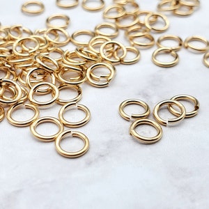 14k Gold Filled Open Jump Rings, Non-Tarnish Bulk Rings, Jewelry Supplies