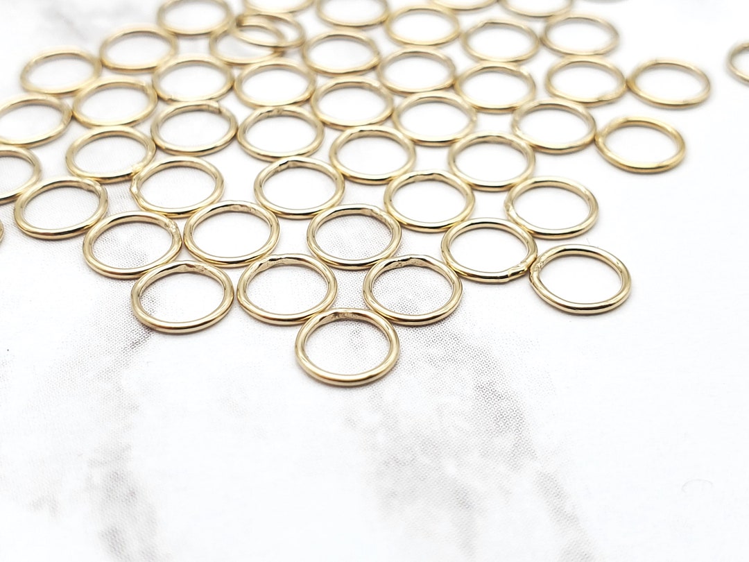 14K Gold Filled Closed Jump Rings Soldered Jump Rings Etsy Canada