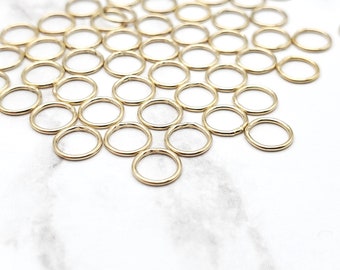 14K Gold Filled Closed Jump Rings, Soldered Jump Rings, Connector Rings