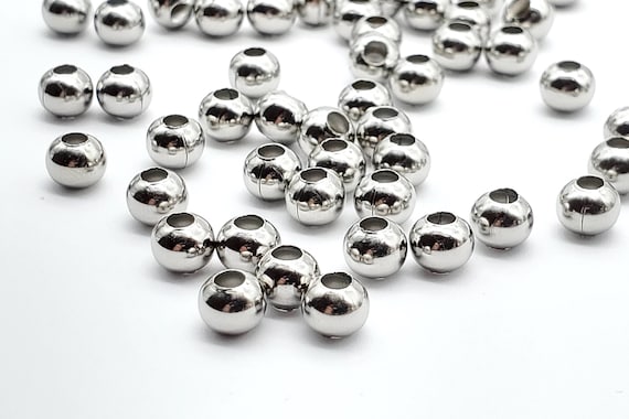 Stainless Steel Beads, Spacer beads, Round Beads for Bracelet, Necklace Jewelry Making