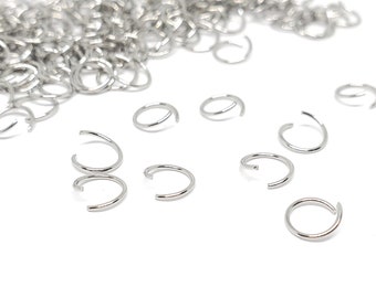 100pc/200pc Stainless Steel Open Jump Ring, Split Ring Connectors