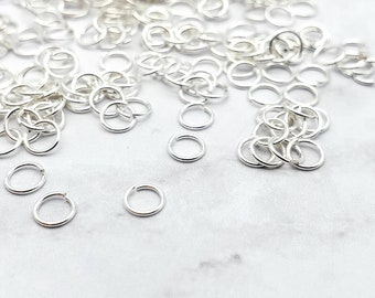6mm Silver Open Jump Rings – Alloy – Bulk Pack (100, 500, Or 1,000 Pcs) – Findings For Jewelry Making – US Seller – SL044