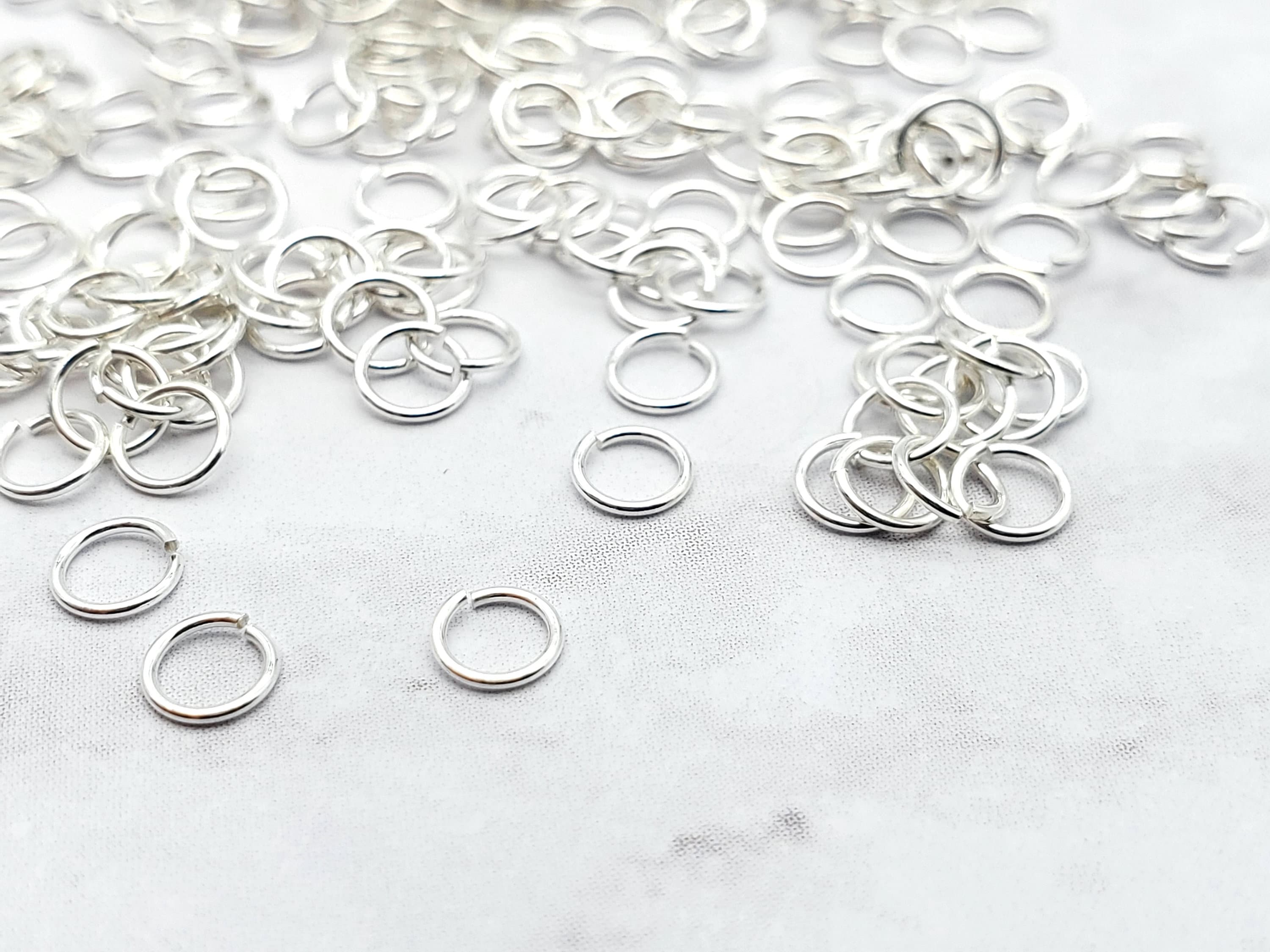 Craftdady 50pcs 4mm Soldered Jump Rings 925 Sterling Silver Closed O Rings  for Jewelry Crafts Making