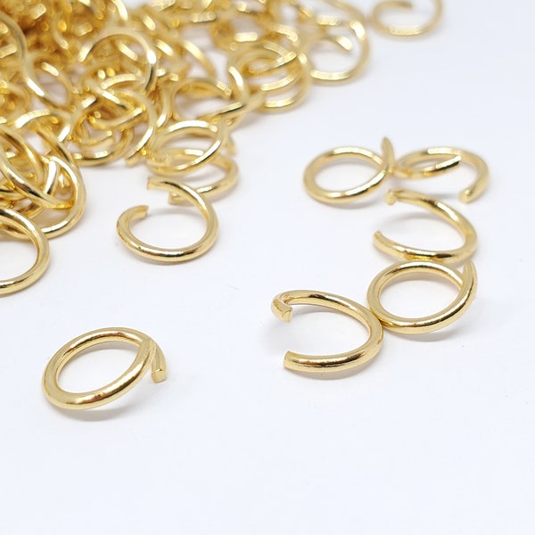 50pc/100pc Stainless Steel Gold Open Jump Rings