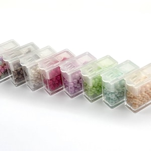 Mini-boîtes de perles de rocaille en verre | Fournitures de fabrication de collier de bracelet bricolage | Ensemble de perles artisanales
